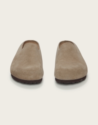 Birkenstock Amsterdam Wrapped Suede Leather Mules