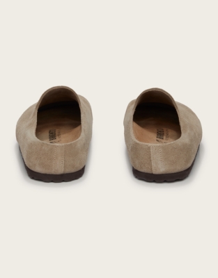 Birkenstock Amsterdam Wrapped Suede Leather Mules