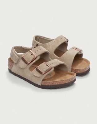 Birkenstock Kids ‘Milano’ Suede Sandals