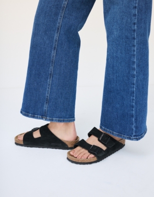 Birkenstock Suede Arizona Sandals - Black