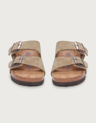 Birkenstock Suede Arizona Sandals - Taupe