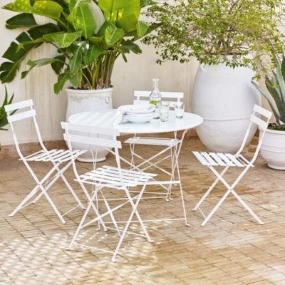 White bistro table set hot sale