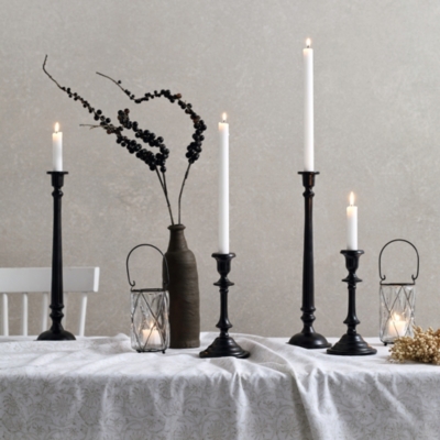 Black Dinner Candle Stick Tall Home Accessories Sale The White