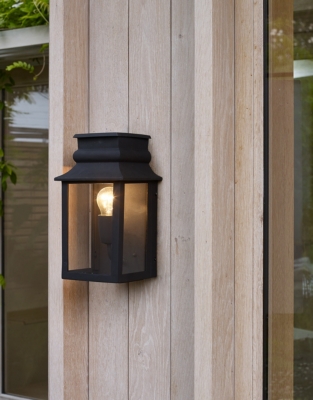 Black Langham Outdoor Wall Lantern