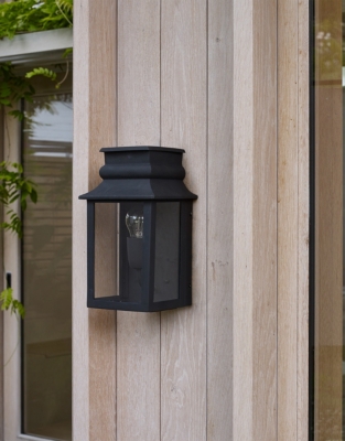 Black Langham Outdoor Wall Lantern
