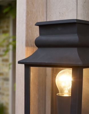 Black Langham Outdoor Wall Lantern