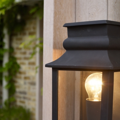 Black Langham Outdoor Wall Lantern