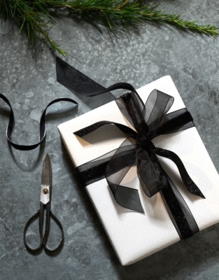 Black Mixed Ribbons – Set of 3