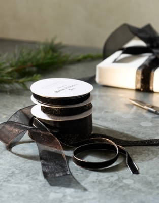 Black Mixed Ribbons – Set of 3