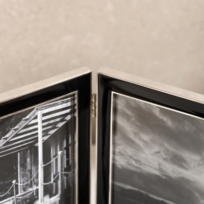 Black Resin Double Hinged Photo Frame – 5x7”