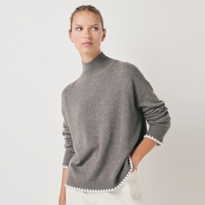 Blanket Stitch Jumper with Cashmere