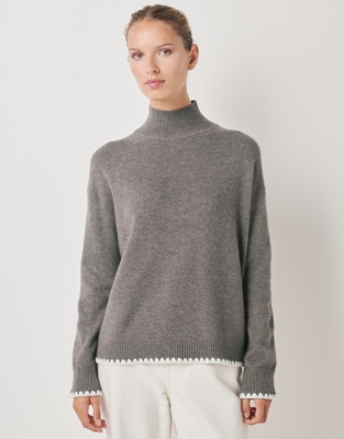 Blanket Stitch Jumper with Cashmere