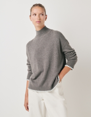 Blanket Stitch Jumper with Cashmere