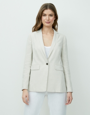 Blazer with Linen | Clothing Sale | The White Company UK
