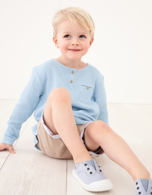 Blue Crinkle-Cotton Top (1-6yrs) | Baby & Children's Sale | The White ...