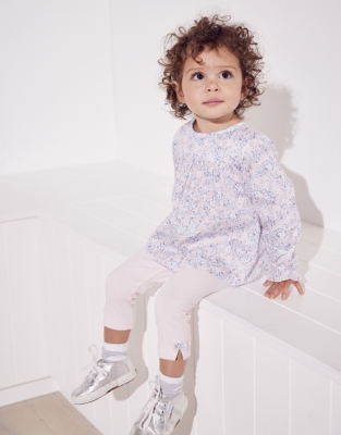 Blue Floral Blouse & Leggings Set | Baby & Children's Sale | The White ...