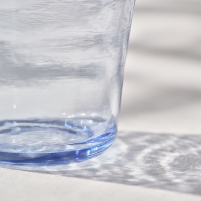 Blue Picnic Stackable Tumbler Glass - Blue