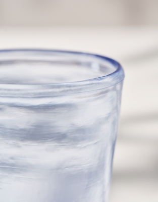 Blue Picnic Stackable Tumbler Glass - Blue