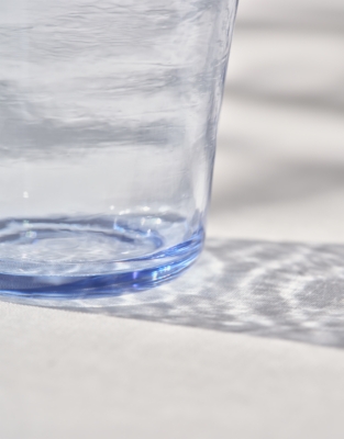 Blue Picnic Stackable Tumbler Glass - Blue