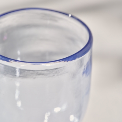 Blue Picnic Stemmed Glass - Blue