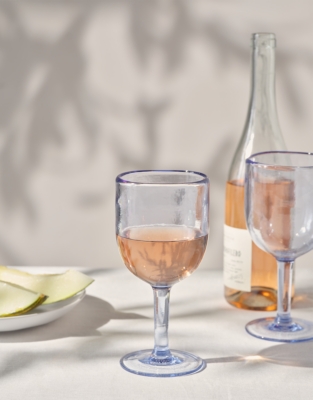 Blue Picnic Stemmed Glass - Blue