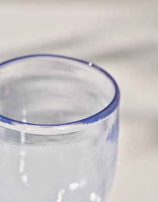 Blue Picnic Stemmed Glass - Blue
