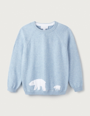 Blue Polar Bear Jumper (18mths-6yrs)