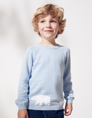 Blue Polar Bear Jumper (18mths-6yrs)