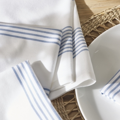 Blue Stripe Napkins Set of 4 Home Accessories Sale The White