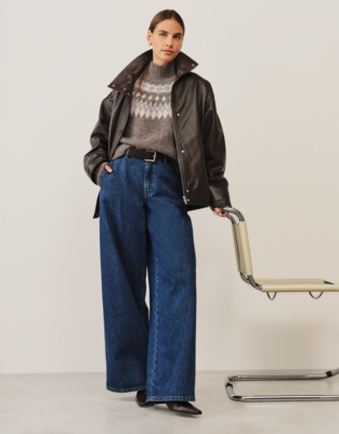 Blurred Fair Isle Jumper With Alpaca