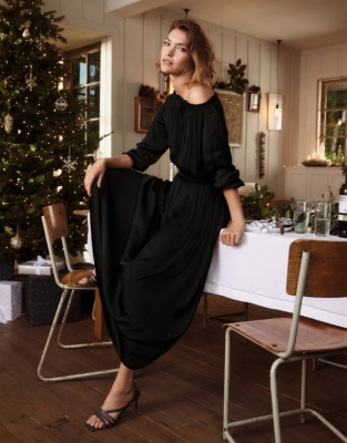 BoatNeck Fit & Flare Midi Dress Clothing Sale The White Company UK
