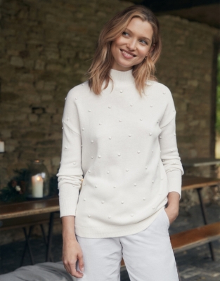 White bobble clearance jumper