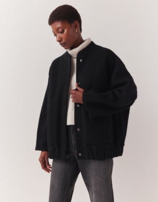 Boiled wool bomber clearance jacket