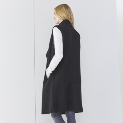 sleeveless wool cardigan
