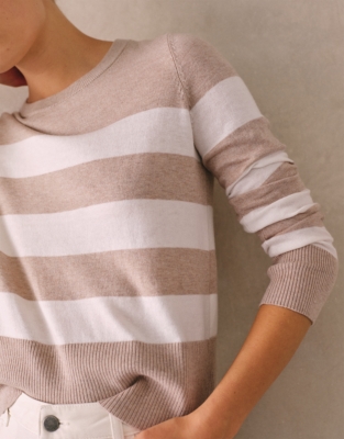 Bold Stripe Jumper with Recycled Cotton - Hazelwood