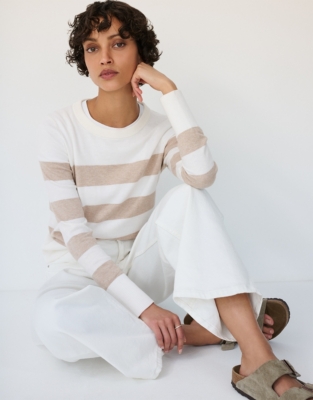 Bold Stripe Jumper with Recycled Cotton