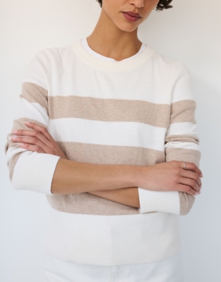 Bold Stripe Jumper with Recycled Cotton