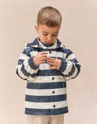 Bold Stripe Raincoat (1–4yrs)