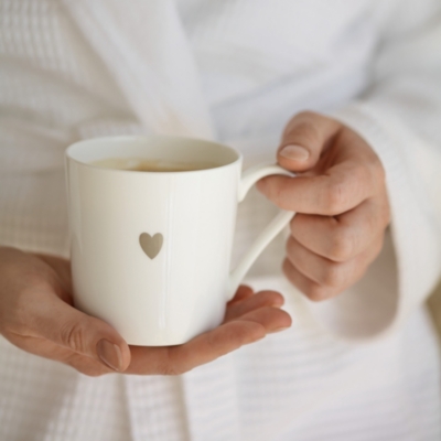 Bone China Heart Mug