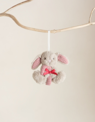Bonnie Bunny Gingham Candy Cane Decoration