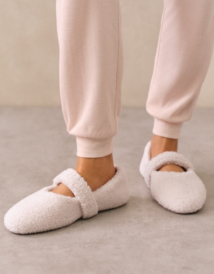 Borg Ballet Slippers - Pale Pink