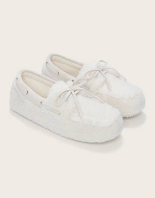 Borg Boat-Shoe Slippers