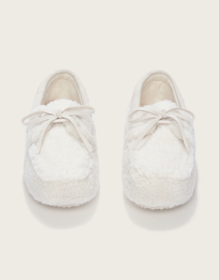 Borg Boat-Shoe Slippers