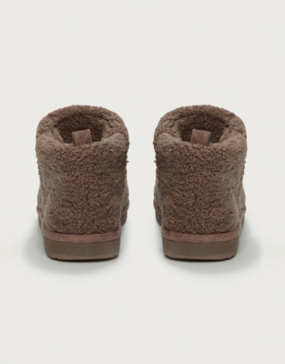 Borg Bootie Slippers - Nutmeg