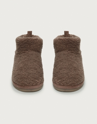 Borg Bootie Slippers - Nutmeg