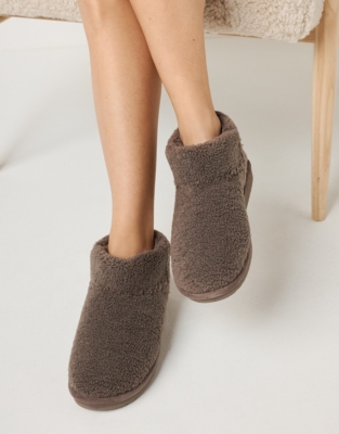 Borg Bootie Slippers - Nutmeg