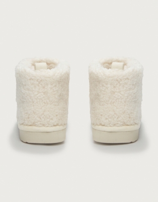 Borg Bootie Slippers - Ivory