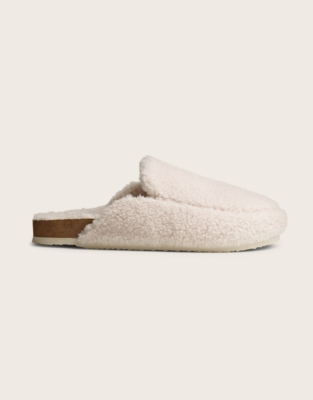 Borg Corkbed Loafer Slipper - Ivory