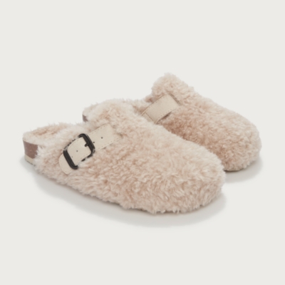 Borg Corkbed Mule Slippers