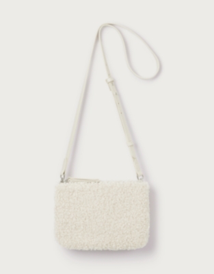 Borg Double Zip Pouch Crossbody Bag